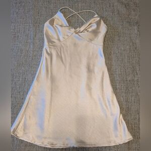 Princess Polly Cream Backless Dress